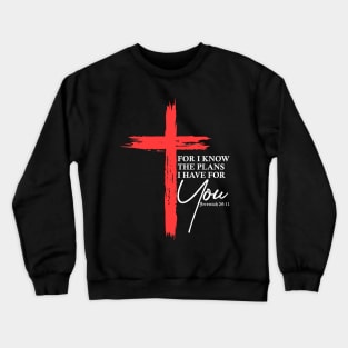 Jeremiah 29:11 Christian Religious Bible Verse Gifts Cross Crewneck Sweatshirt